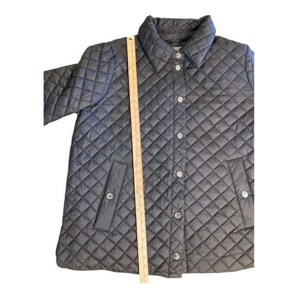 Anne Klein Women's Midweight Jacket Black Quilted, Side Hip Slit, Front Snap XXL - Picture 14 of 14